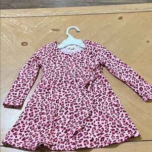 btween Pink Animal Print Kids Dress